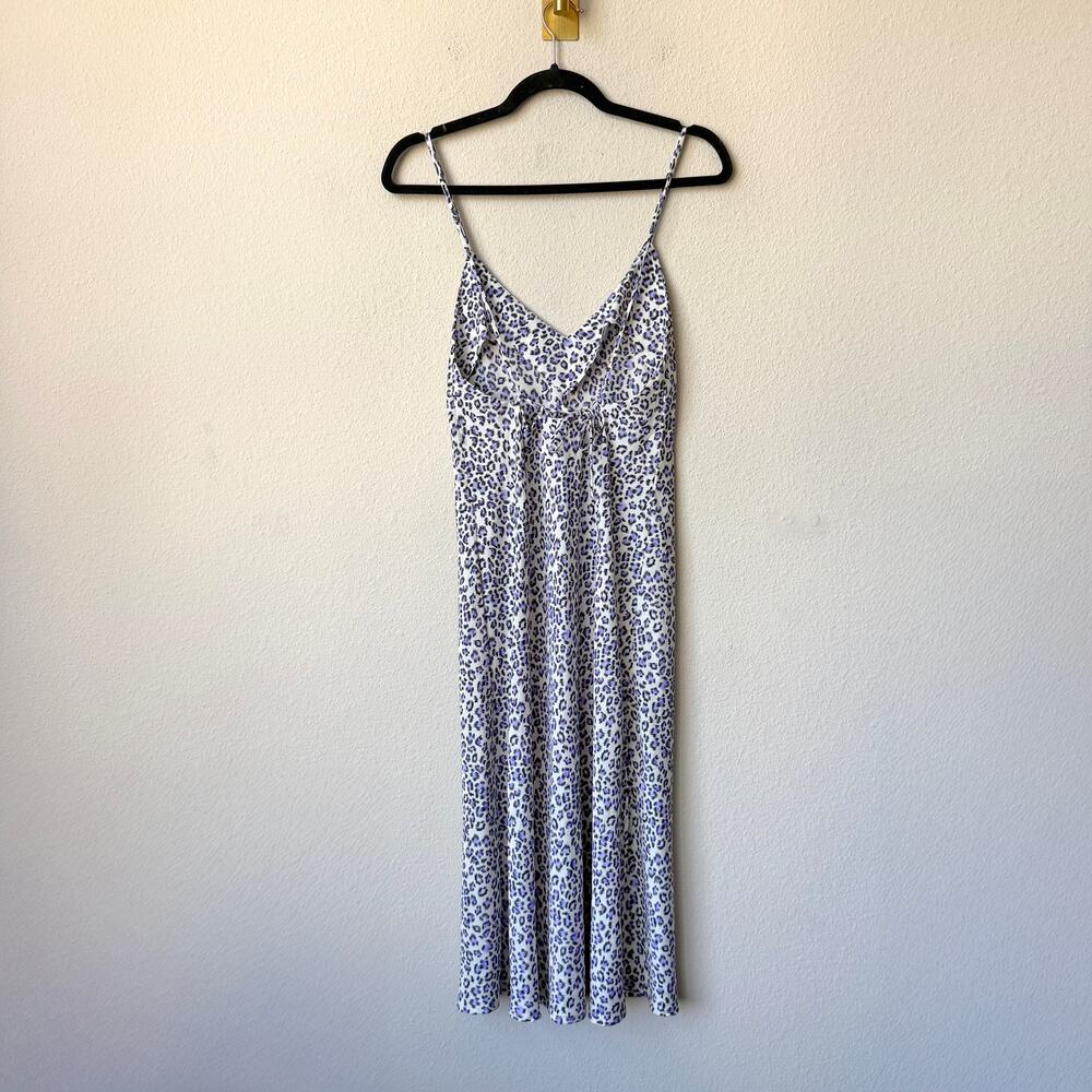 Vanessa Mooney The Lala Slip Dress in Purple Cheetah Size M - Picture 4 of 6